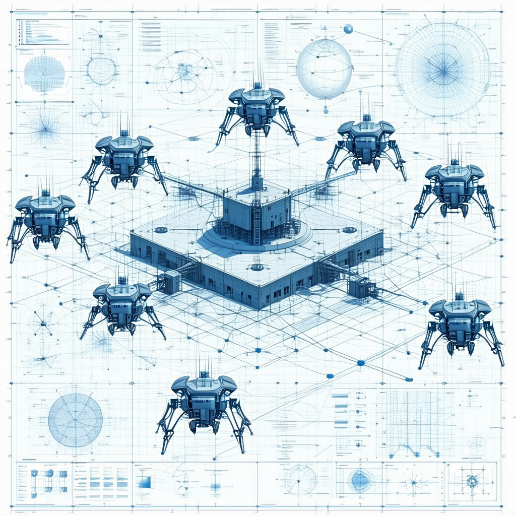 A Blueprint Of A Building Is Displayed, Showing The Layout Of The Structure