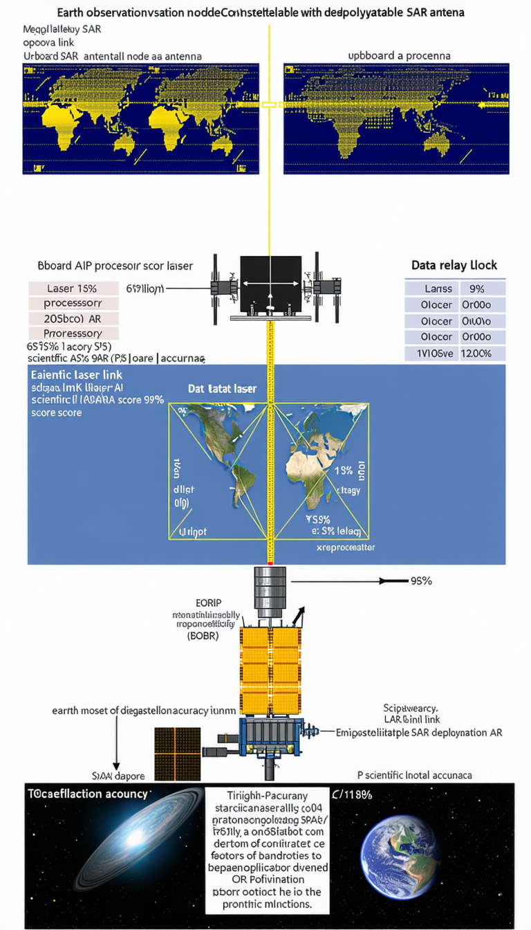 The Image Is A Diagram Showing The Process Of Data Relaying From A Satellite To The Ground