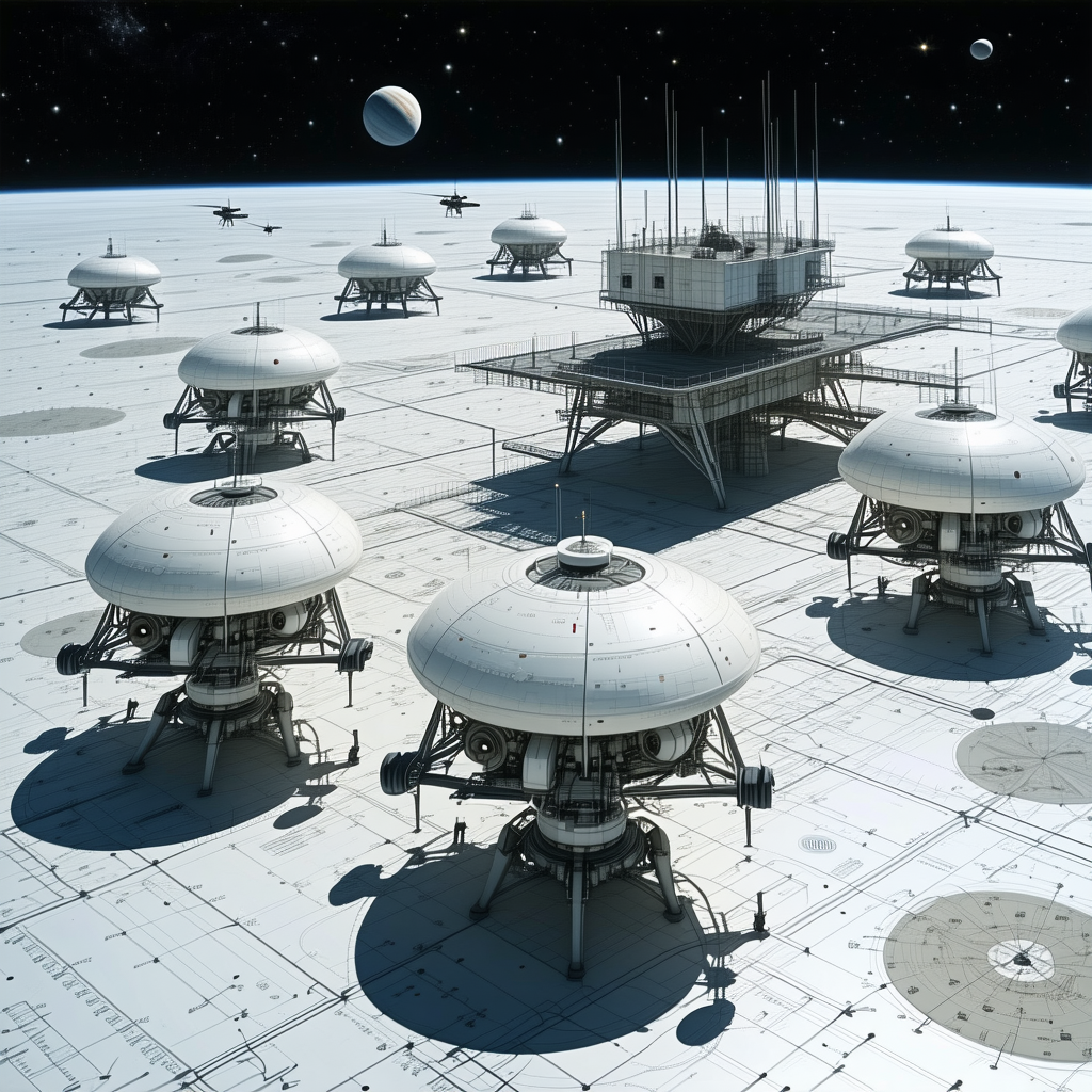 image, there large white structure