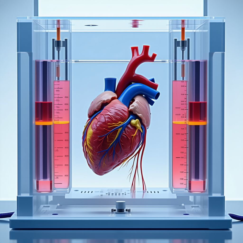 A Heart On Display, Likely In A Medical Setting