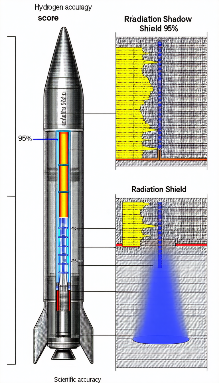 A Diagram Is Shown, Illustrating The Radiation Shielding Properties Of A Spacecraft