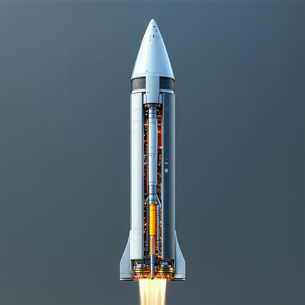A Rocket Ship, Likely A Space Shuttle, Soaring Through The Sky