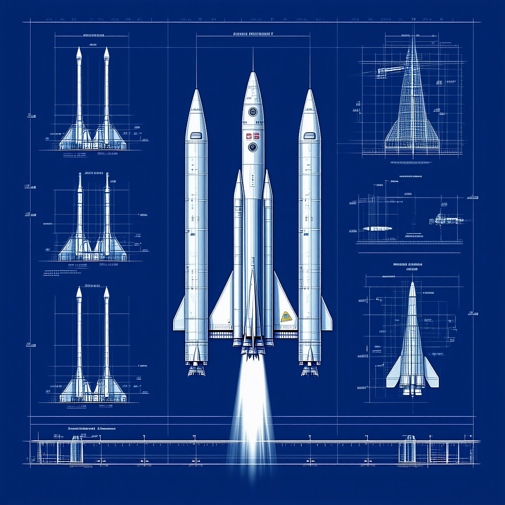 A Blue Illustration Of A Space Shuttle Is Shown In A Diagram