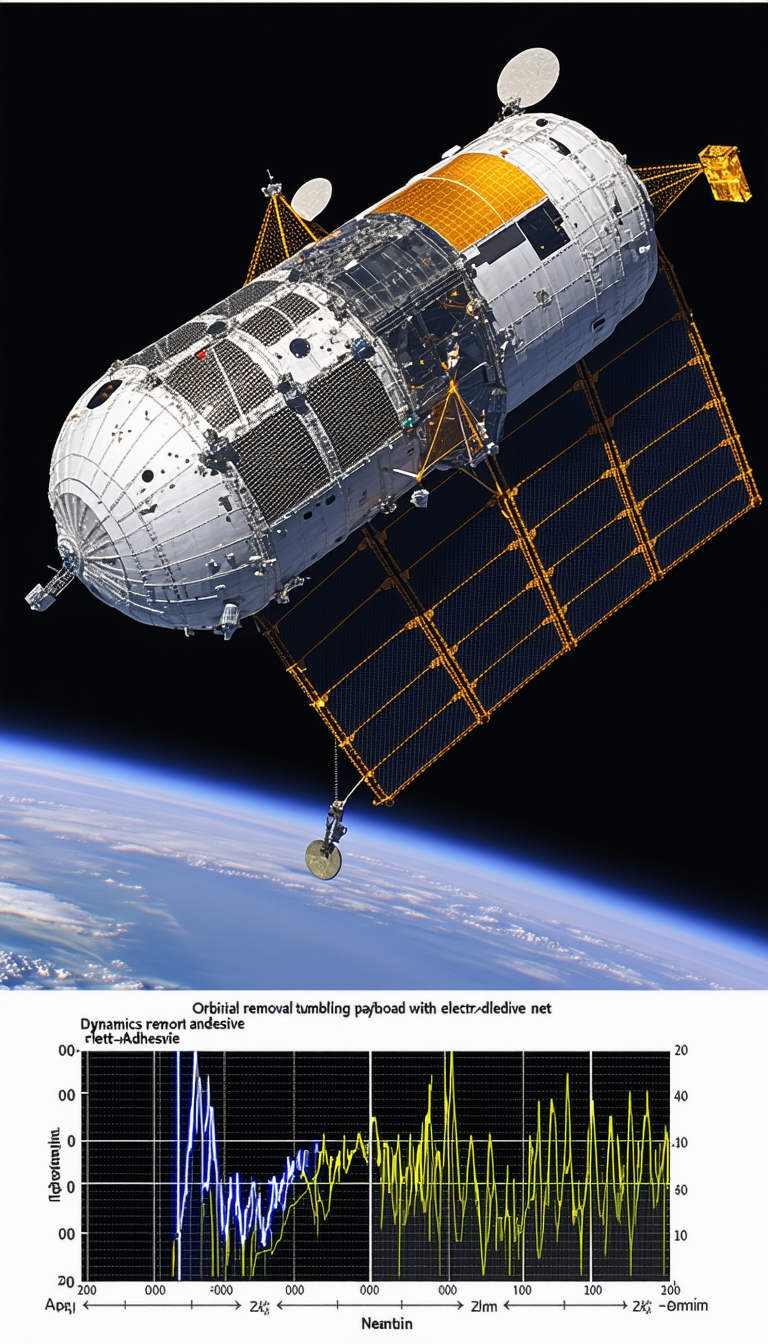 A Space Shuttle With A Large Satellite Attached To The Side Of It