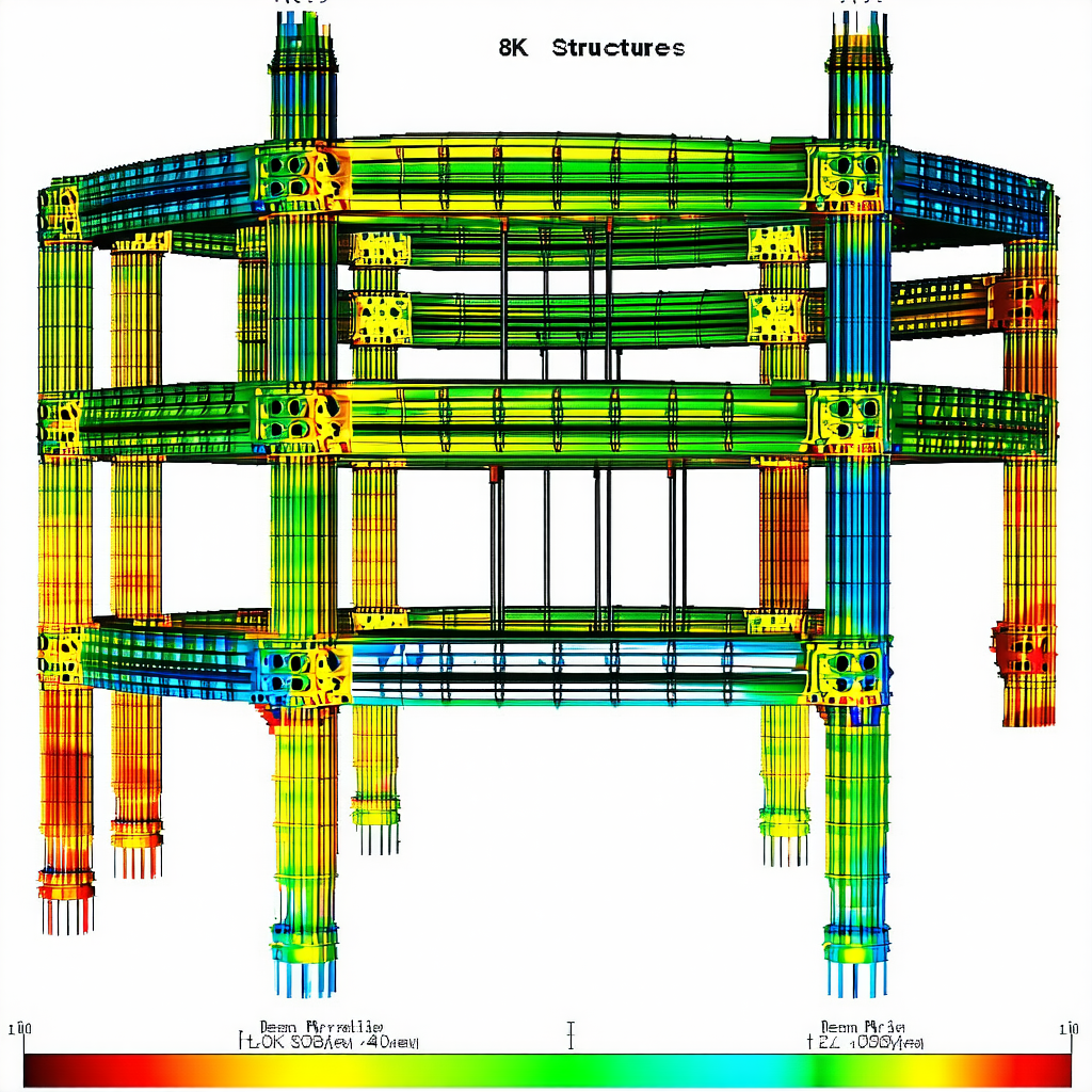 The Image Is A 3d Model Of A Structure, Possibly A Bridge Or A Building