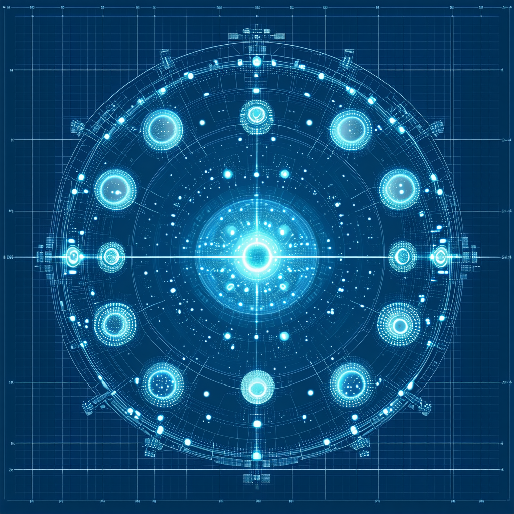 A Blue And White Circle Is Displayed In The Image