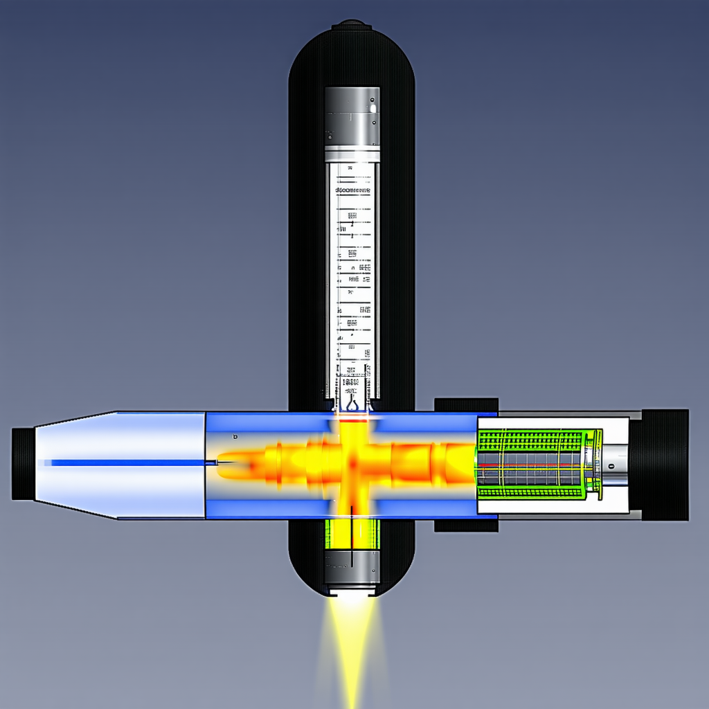 A Large, Cylindrical Object With A Bright Yellow Light Emanating From It