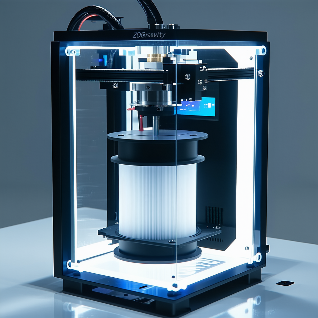 A 3d Printer In The Process Of Printing A Plastic Object