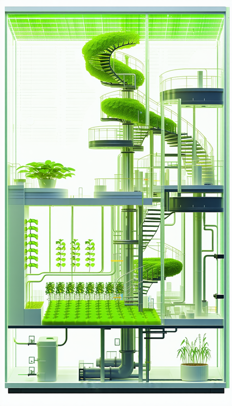 A Large Greenhouse Is Filled With Various Plants, Including A Large Number Of Potted Plants