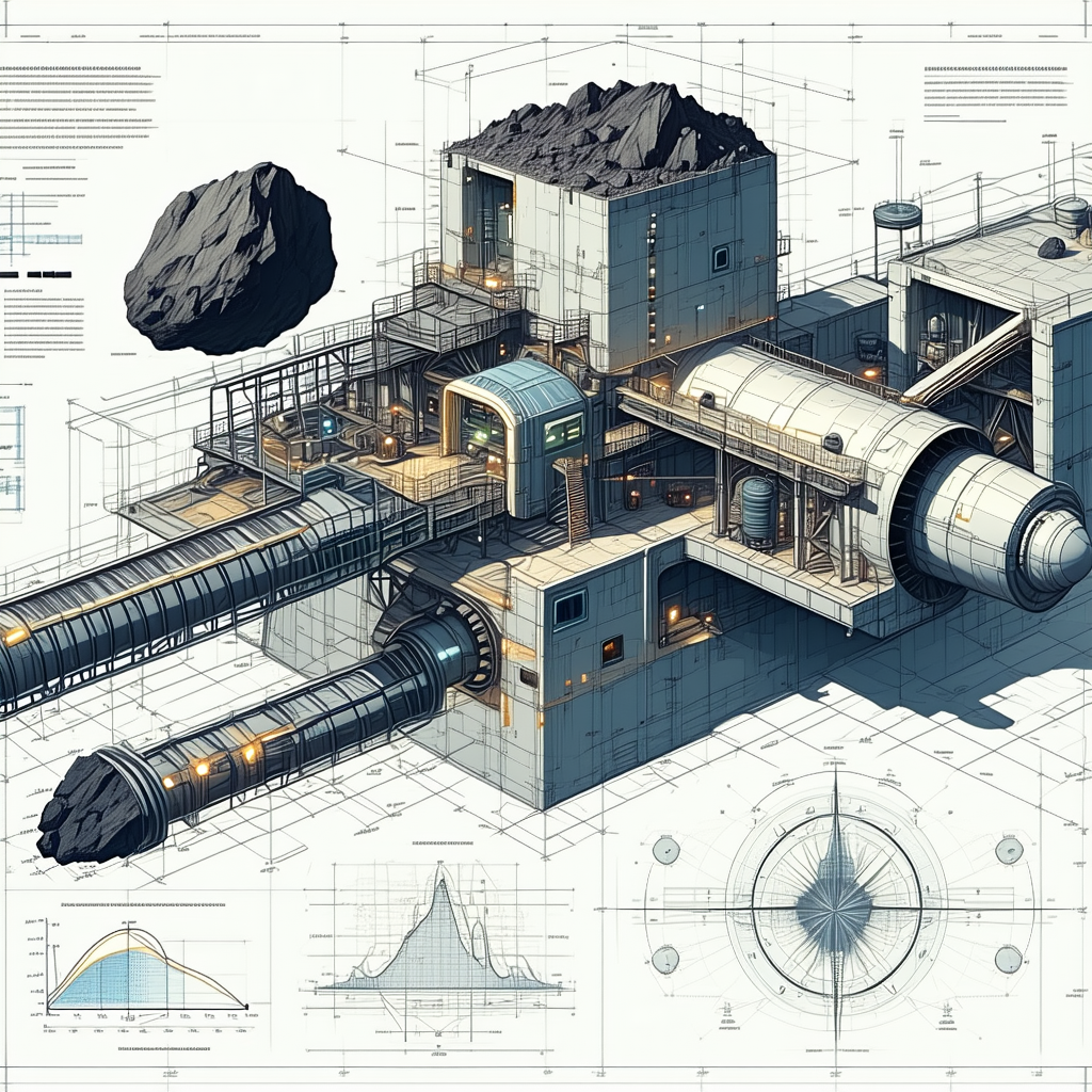 A Large, Futuristic Building Is Depicted In A Detailed Drawing