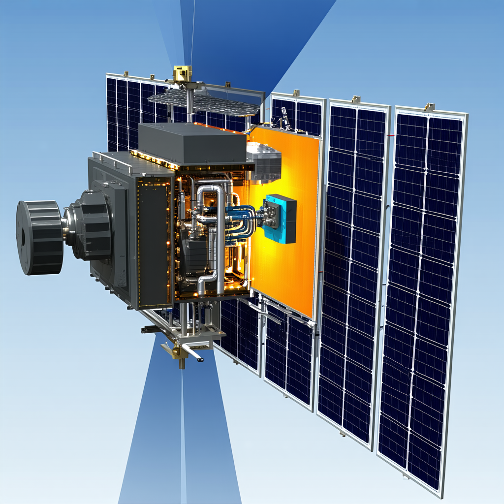 A Spacecraft With A Solar Panel On Its Side