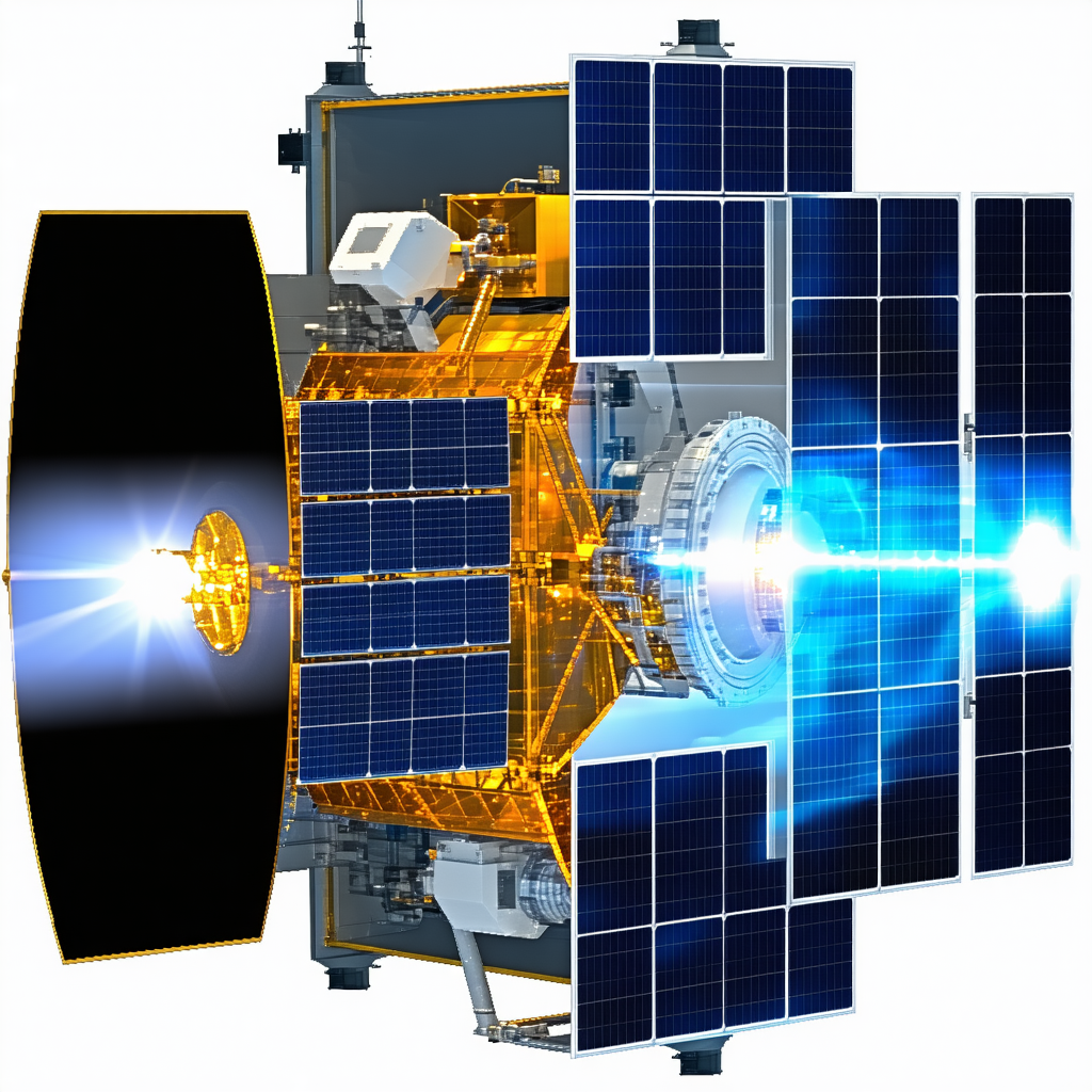 A Spacecraft With A Solar Panel On Its Side