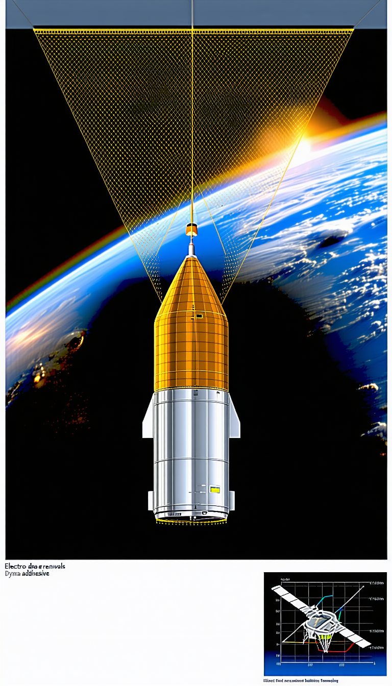 A Small Spacecraft Is Shown In The Image, Flying Through The Air