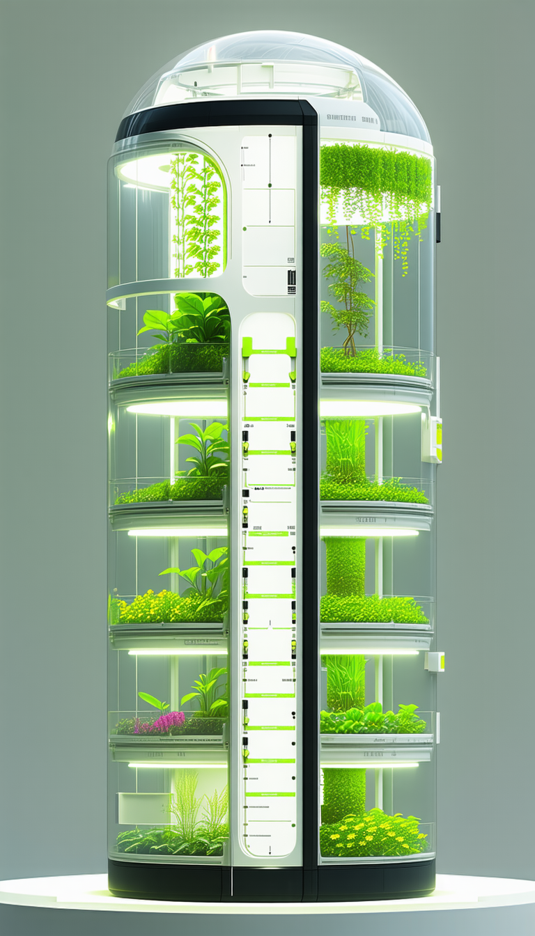 A Large, Multi-level Greenhouse Is Filled With A Variety Of Plants