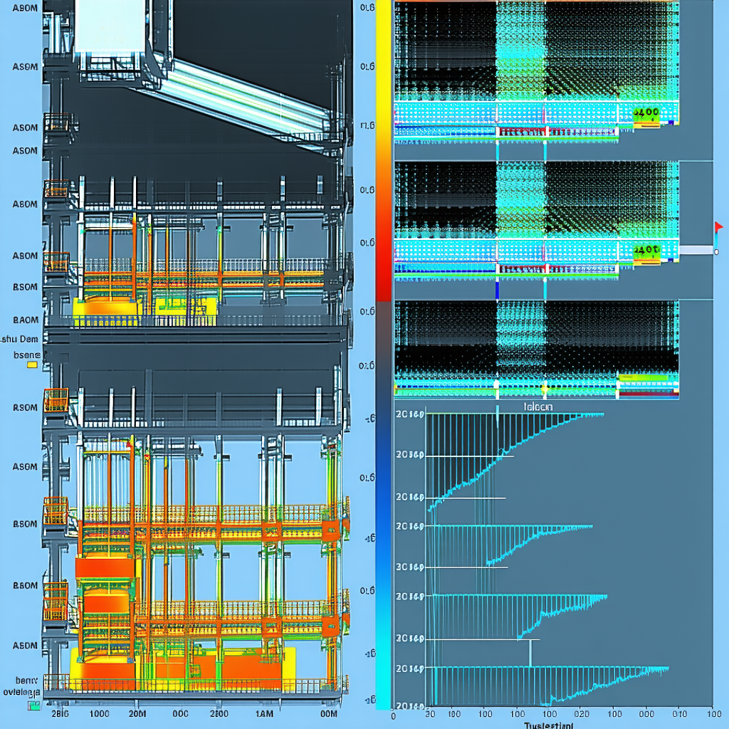 A Computer Graphic Is Displayed On A Screen, Showing A Building With A Lot Of Windows
