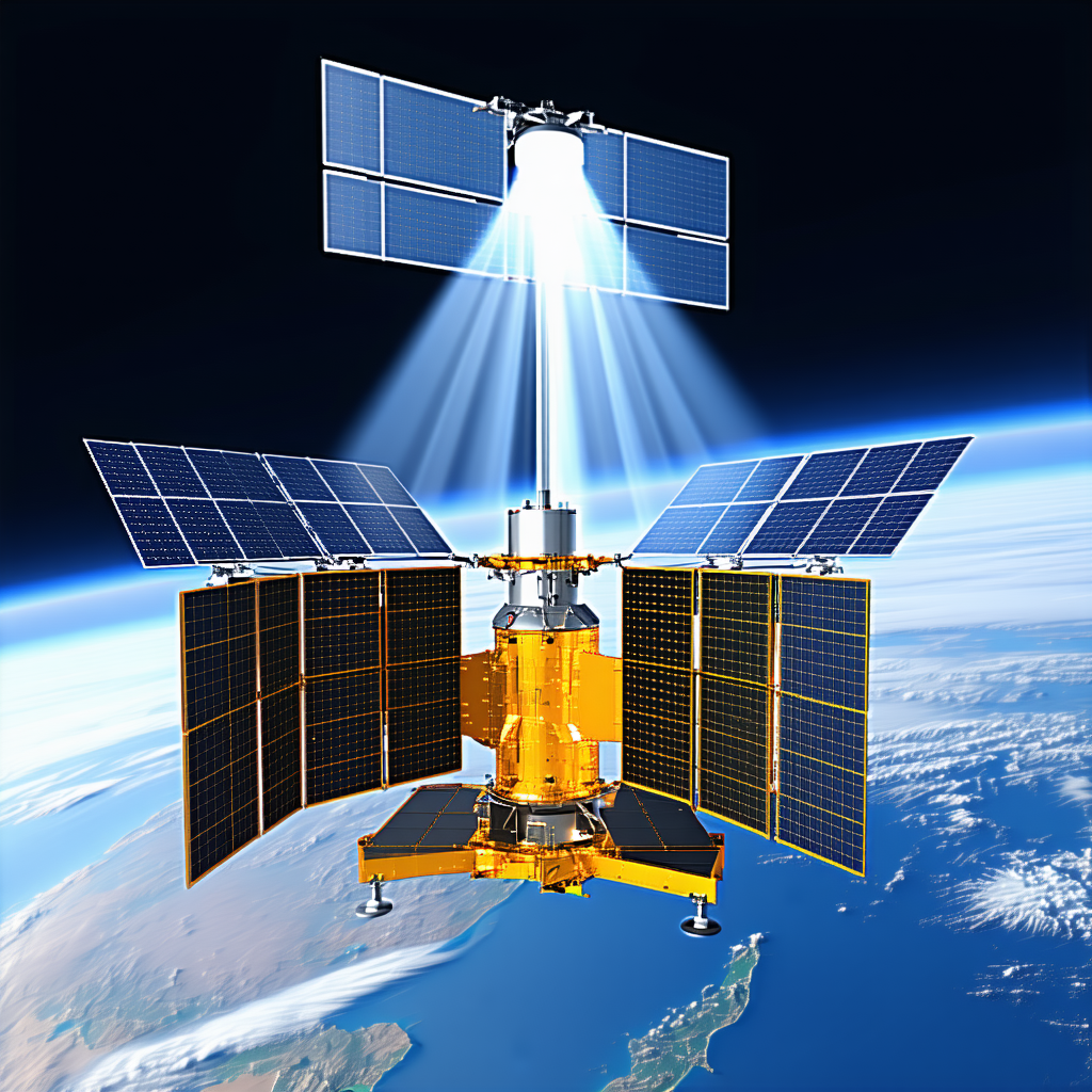 A Space Station With A Large Dome-shaped Structure