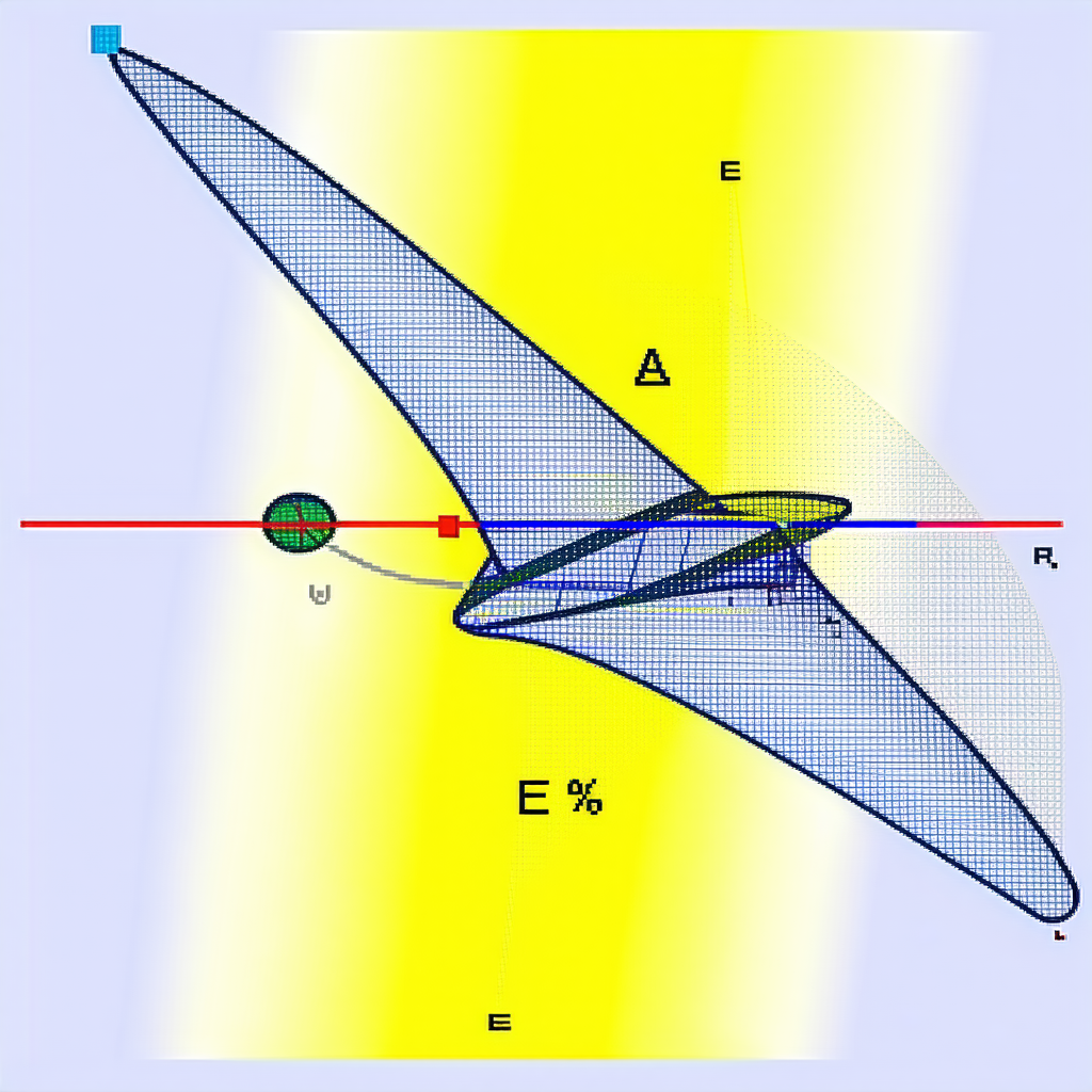 The Image Is A Graphic Representation Of A Spacecraft, With A Blue And Yellow Color Scheme