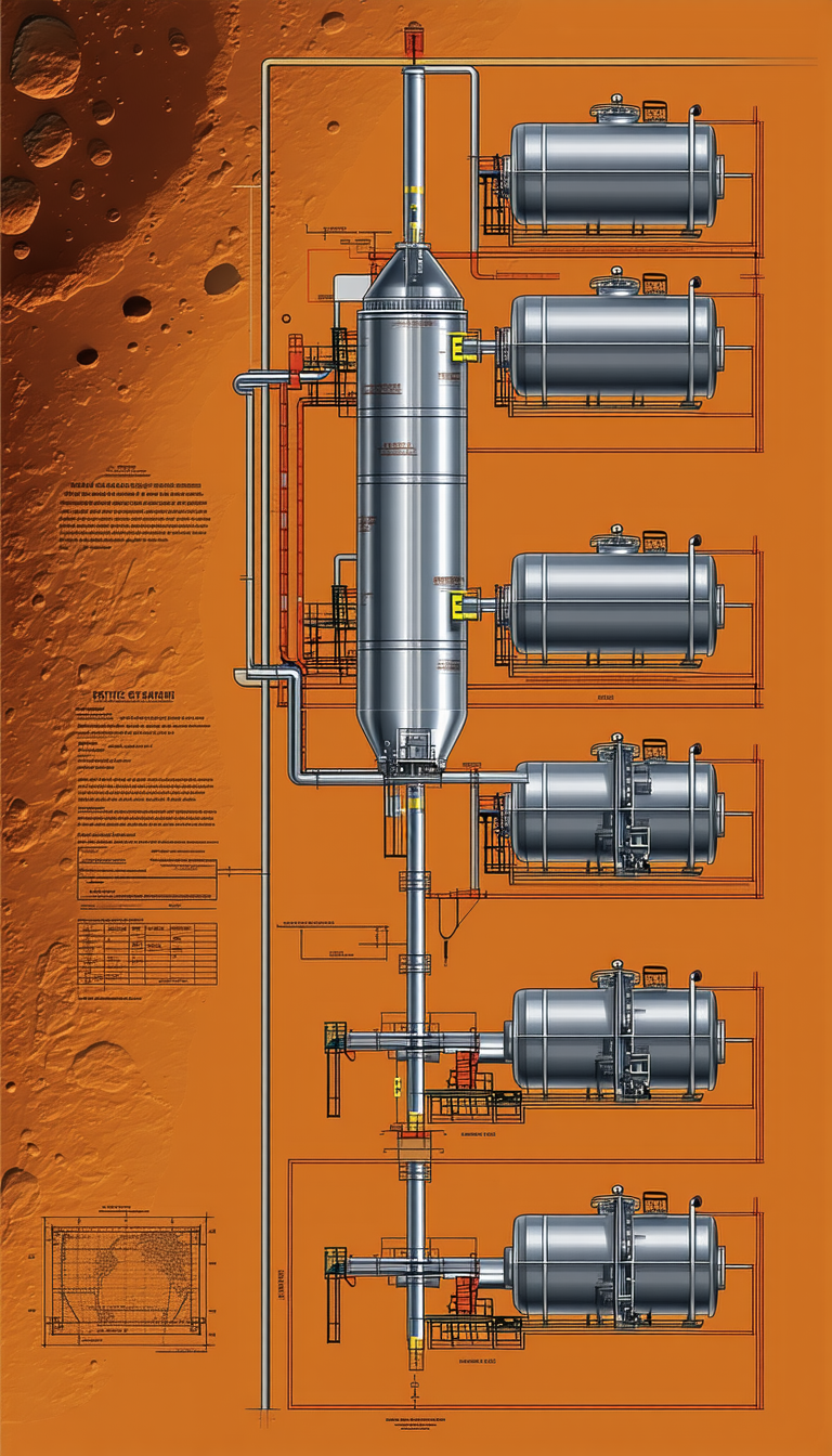 A Large Drawing Of A Machine Is Displayed On A Piece Of Paper