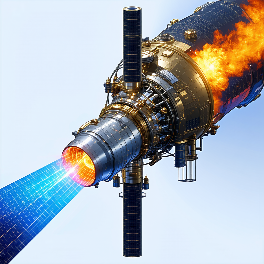 A Large, Futuristic-looking Spacecraft Is Shown In A Blue Sky