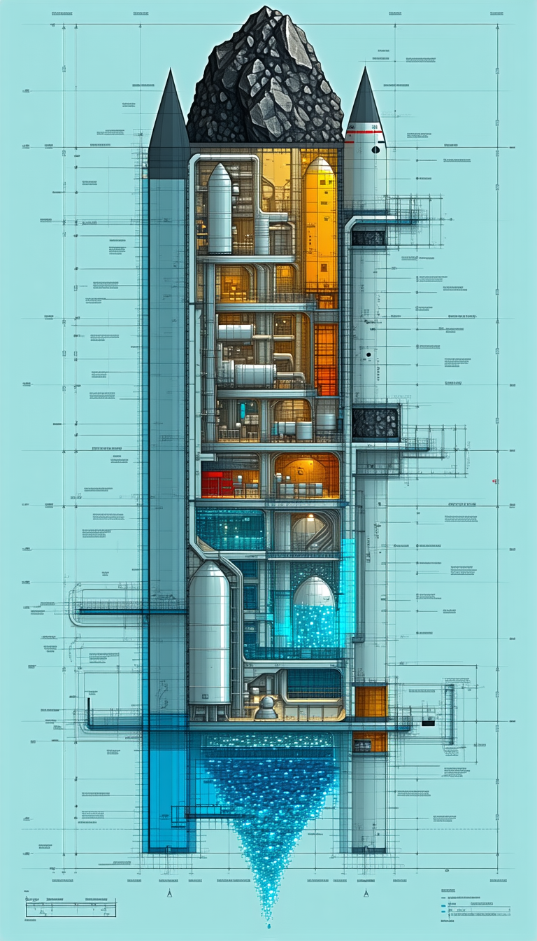 blueprint space station shown