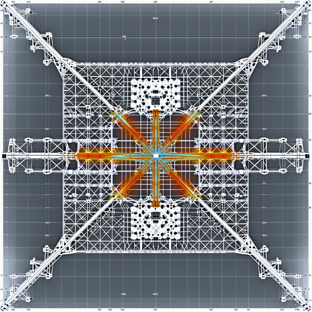A Large, Three-dimensional Structure Is Displayed In A Computer-generated Image
