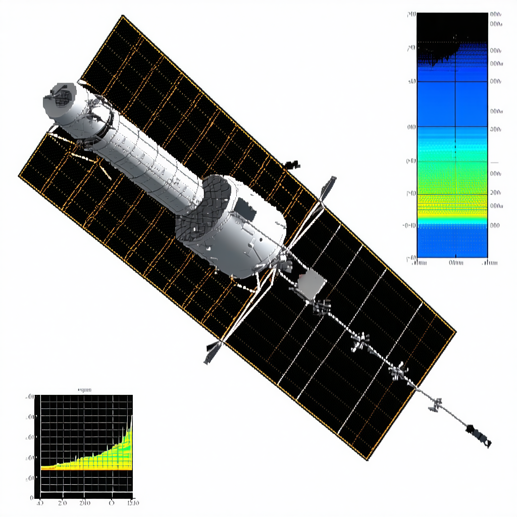 A Spacecraft With A Large Solar Panel On Its Side