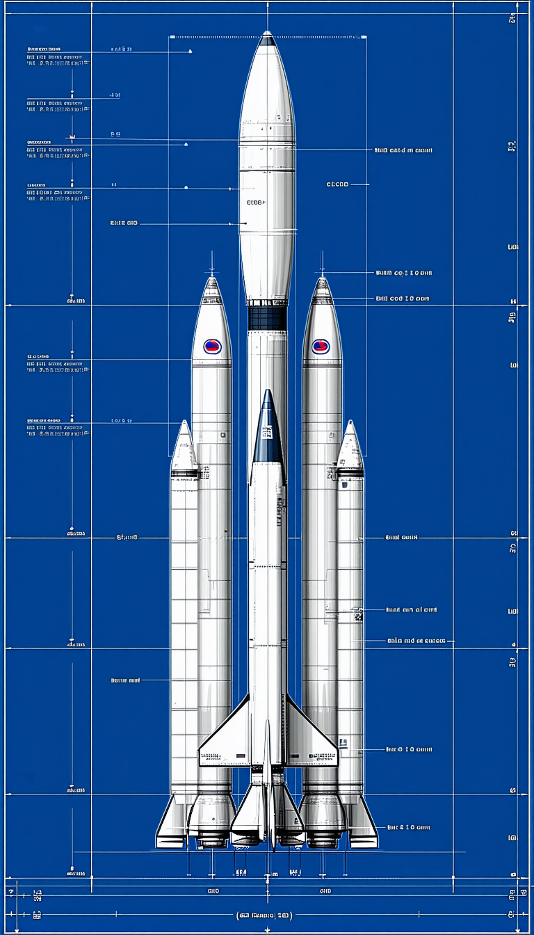 A White Rocket Ship Is Shown In A Blue Background