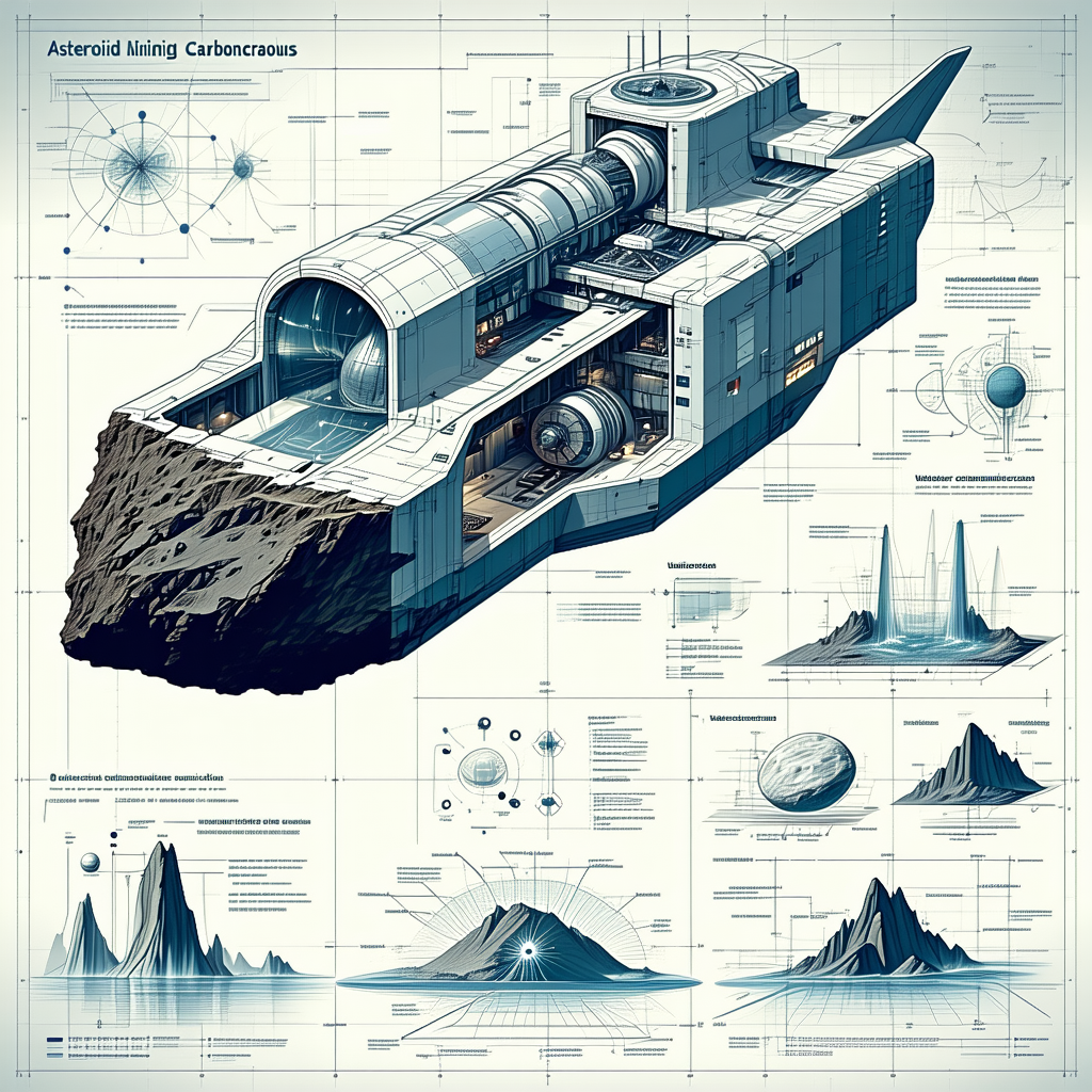 The Image Is A Blueprint Of A Spacecraft, Showcasing Its Various Components And Features