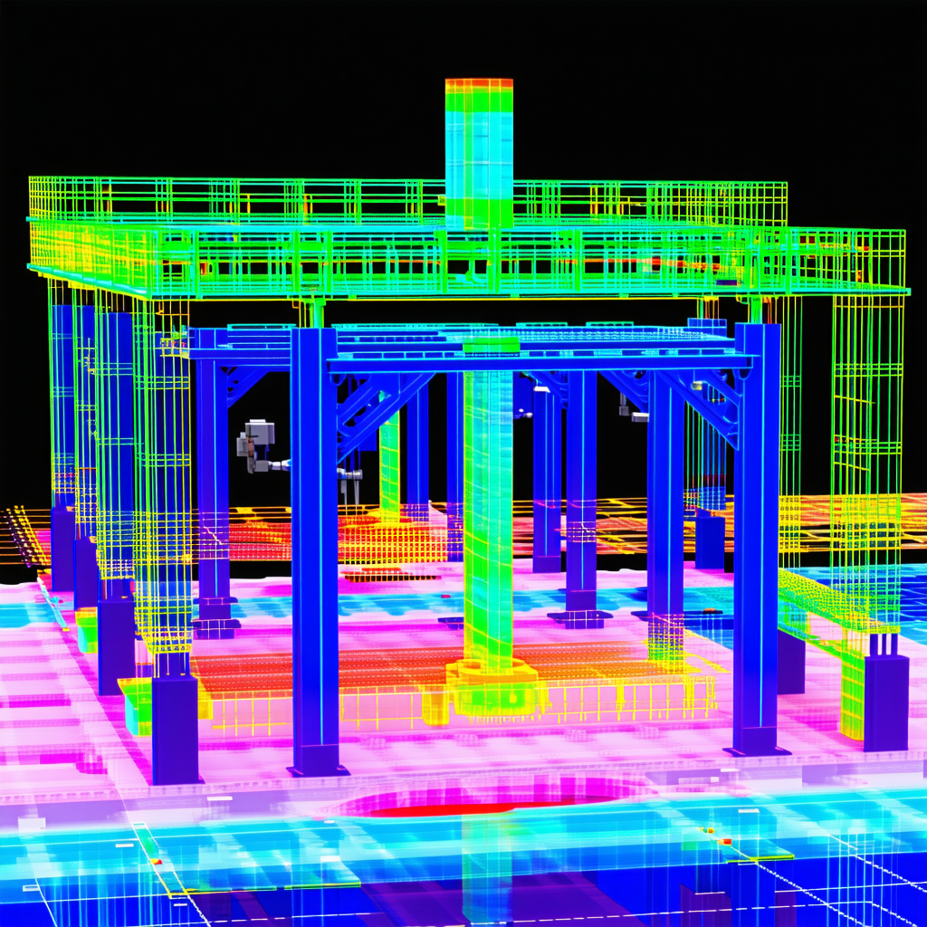 A Large Blue Structure Is Shown In A 3d Model