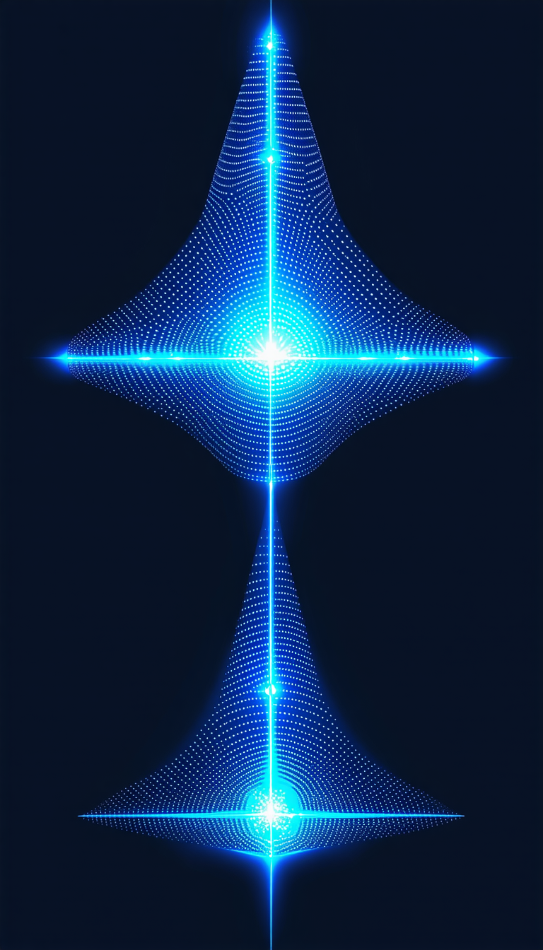 A Blue Light That Is Shining Brightly In The Darkness