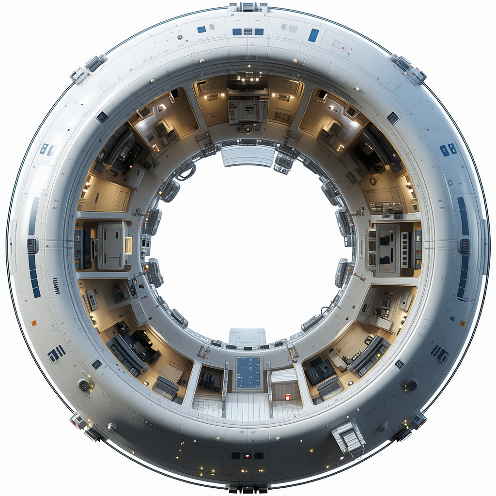 The Image Is A 360-degree View Of A Large, White