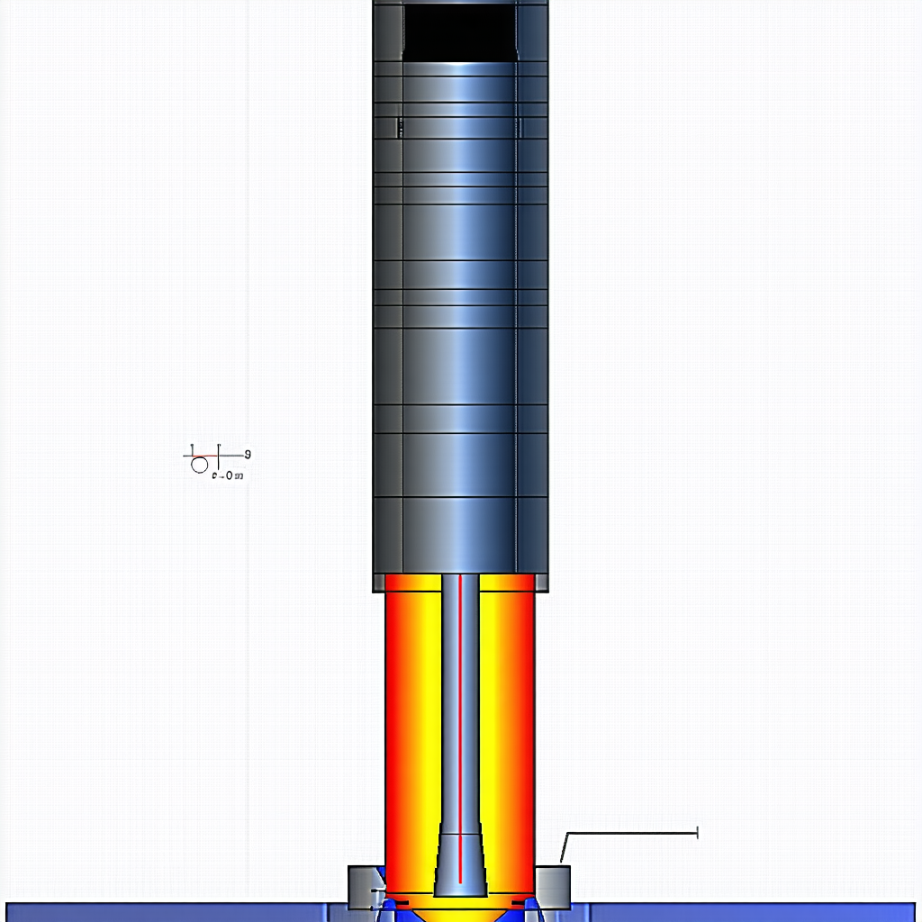 A Blue And Yellow Object, Possibly A Piece Of Art Or A Sculpture, With A Yellow Flame-like Design