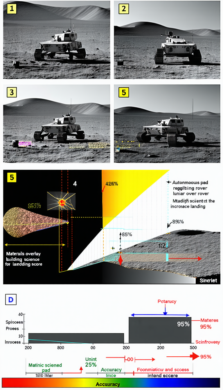 The Image Is A Split-screen Display Of A Rover On The Moon
