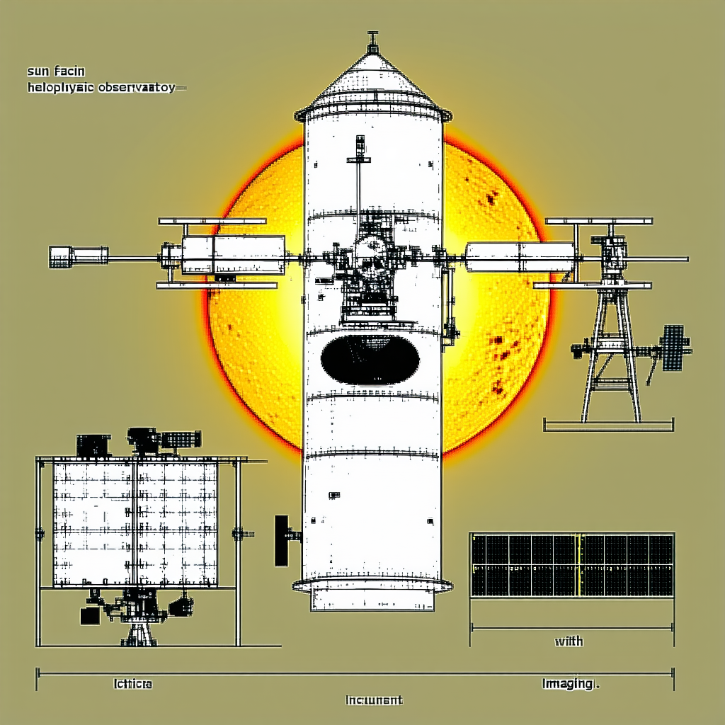 A Large White Spacecraft Is Shown In A Drawing, With A Sun In The Background