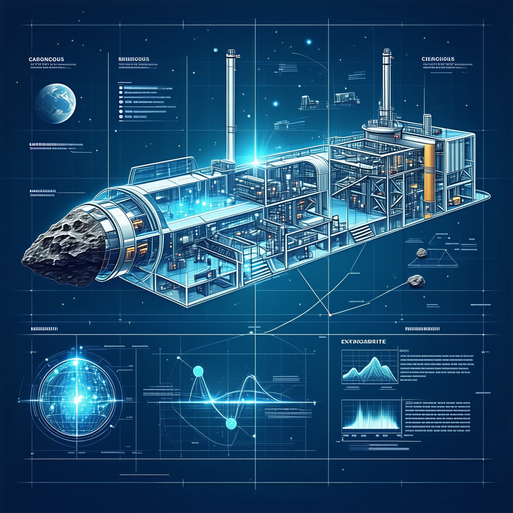 A Large Spacecraft Is Shown In A Blue And White Color Scheme