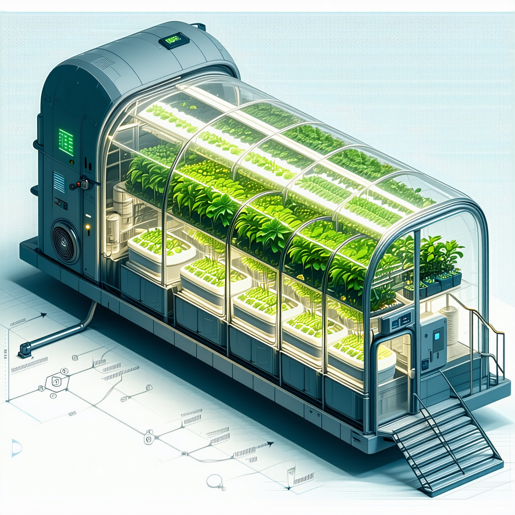 In The Image, There Is A Large, Futuristic Greenhouse With A Variety Of Plants Growing Inside