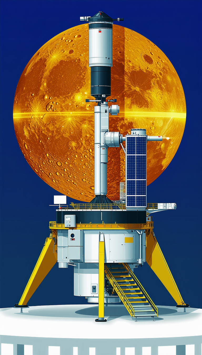 A Large, Yellow Structure With A Solar Panel On Top