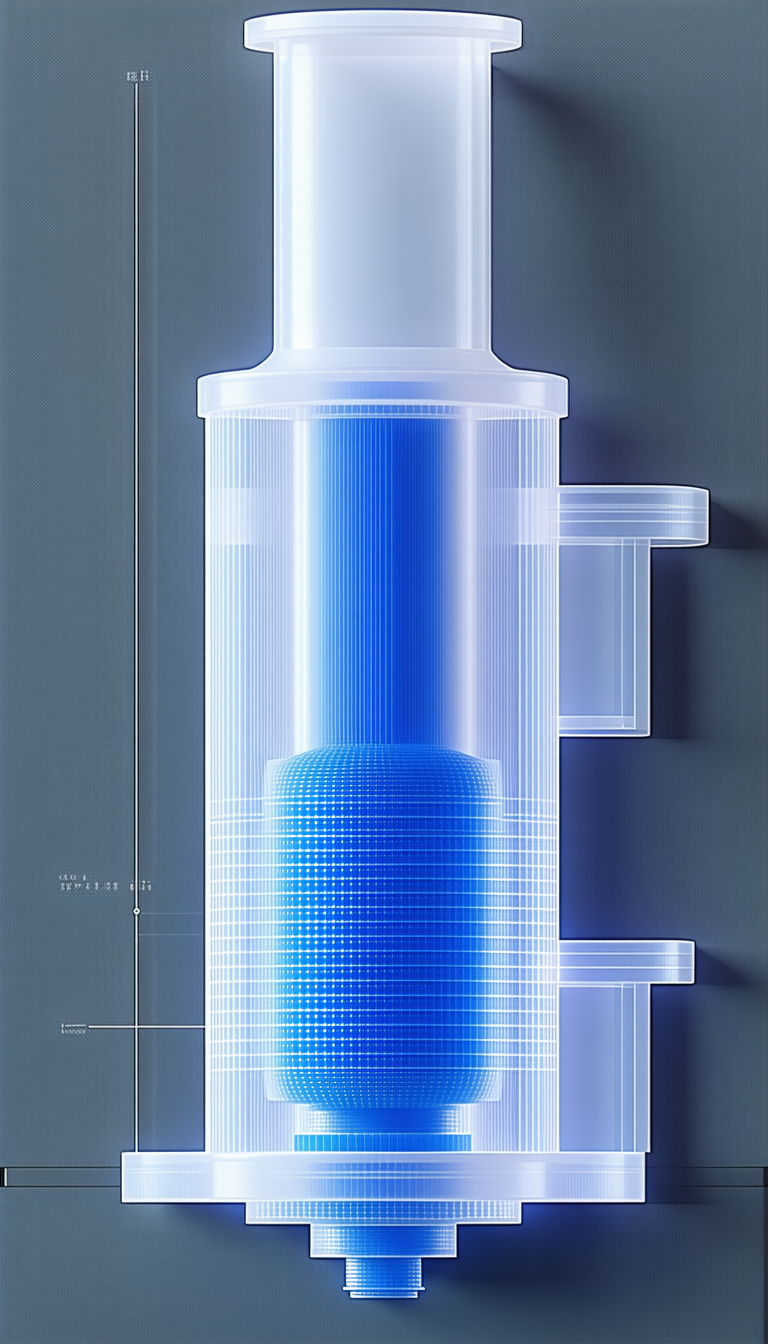 A Blue And White Vase Is Displayed In A Room