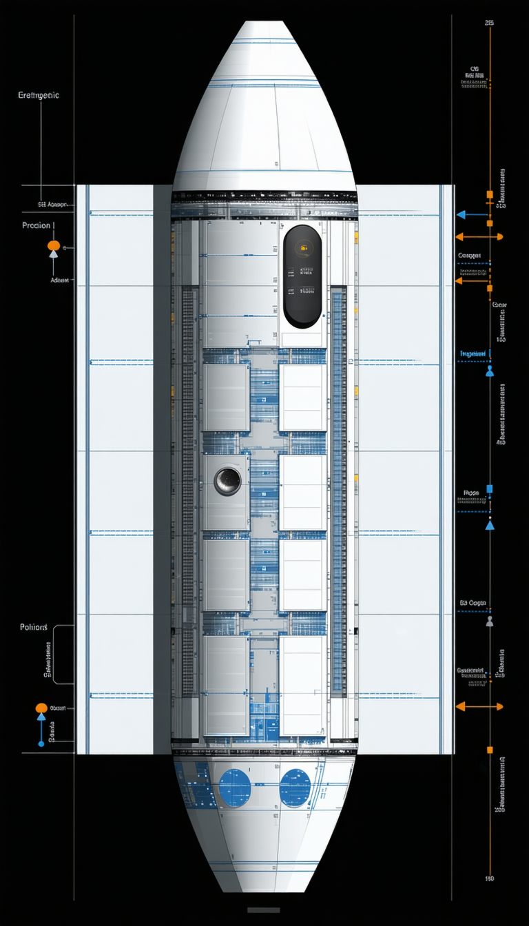 A Large, White, And Blue Structure With A Hole In The Middle
