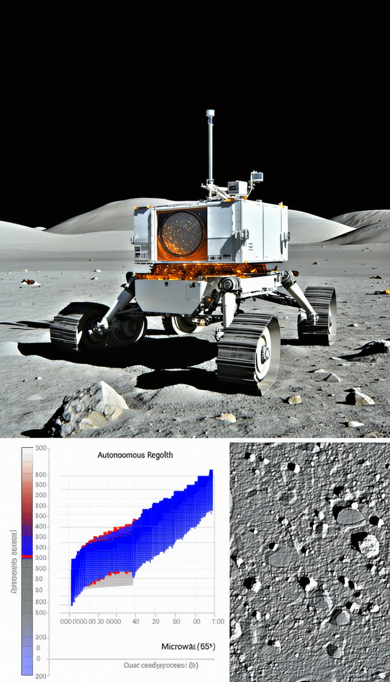 A White Robotic Vehicle, Possibly A Rover, Parked On A Rocky Surface