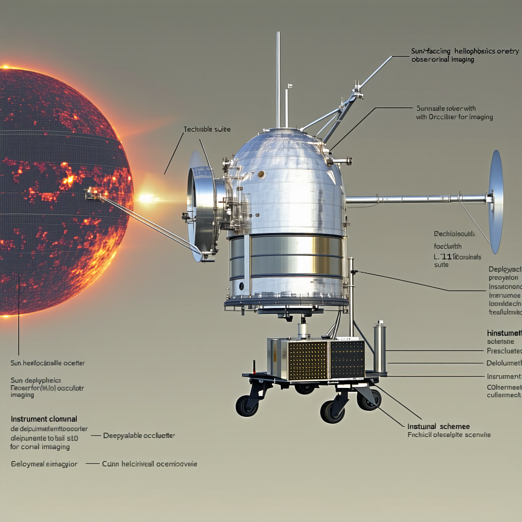 The Image Is A Diagram Showing The Different Parts Of A Spacecraft