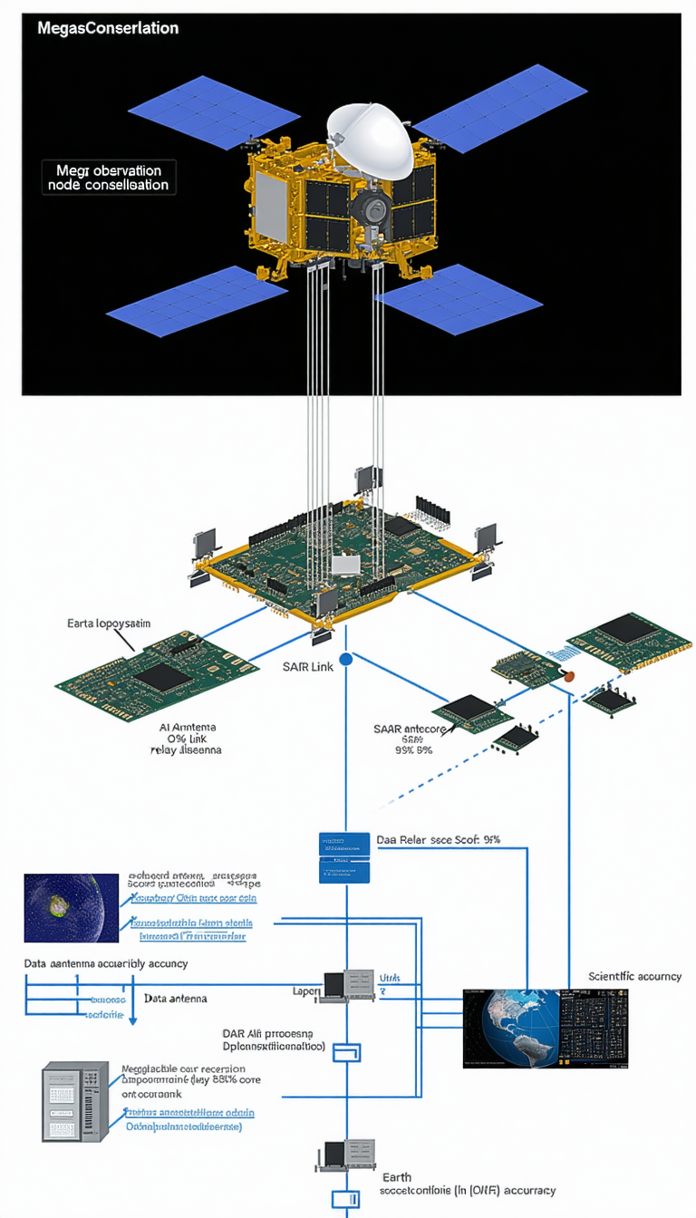 The Image Is A Diagram Showing The Relationship Between A Satellite And A Ground Station