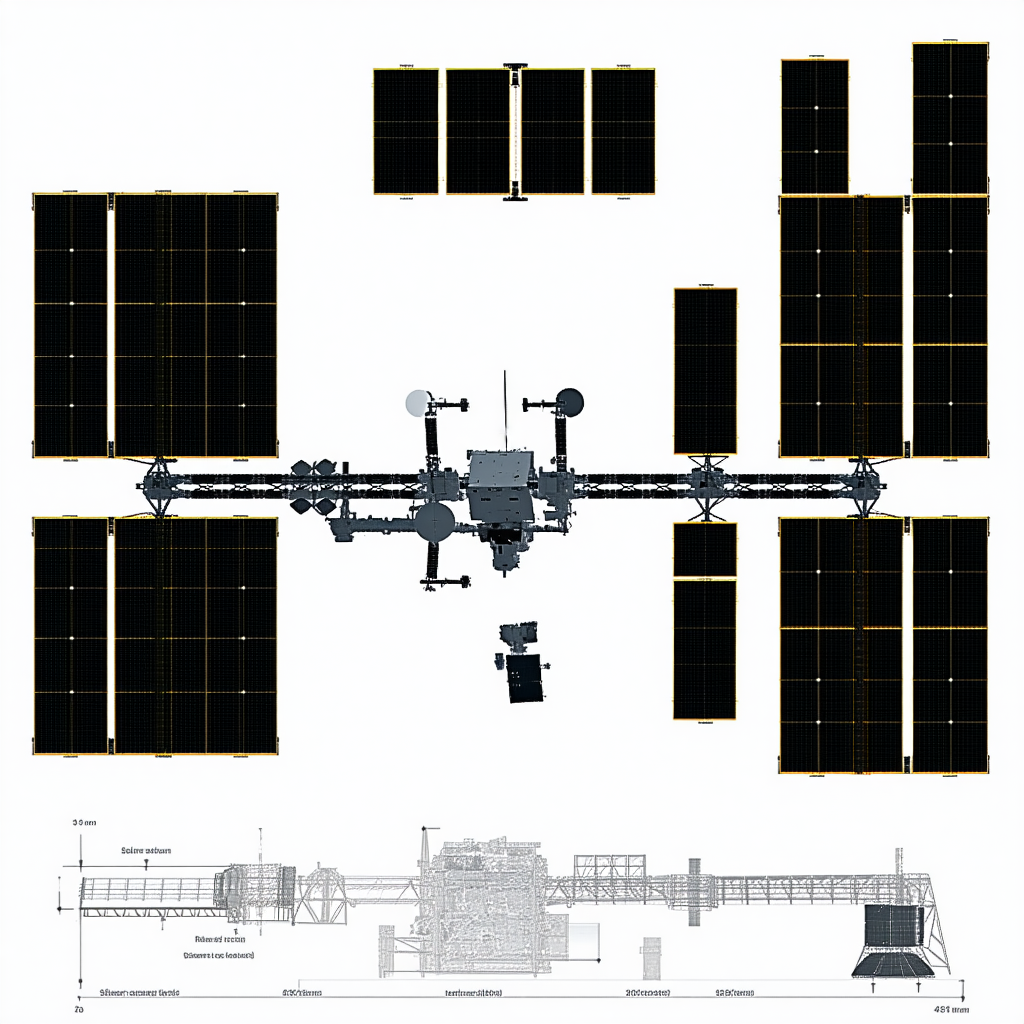 white drawing space station