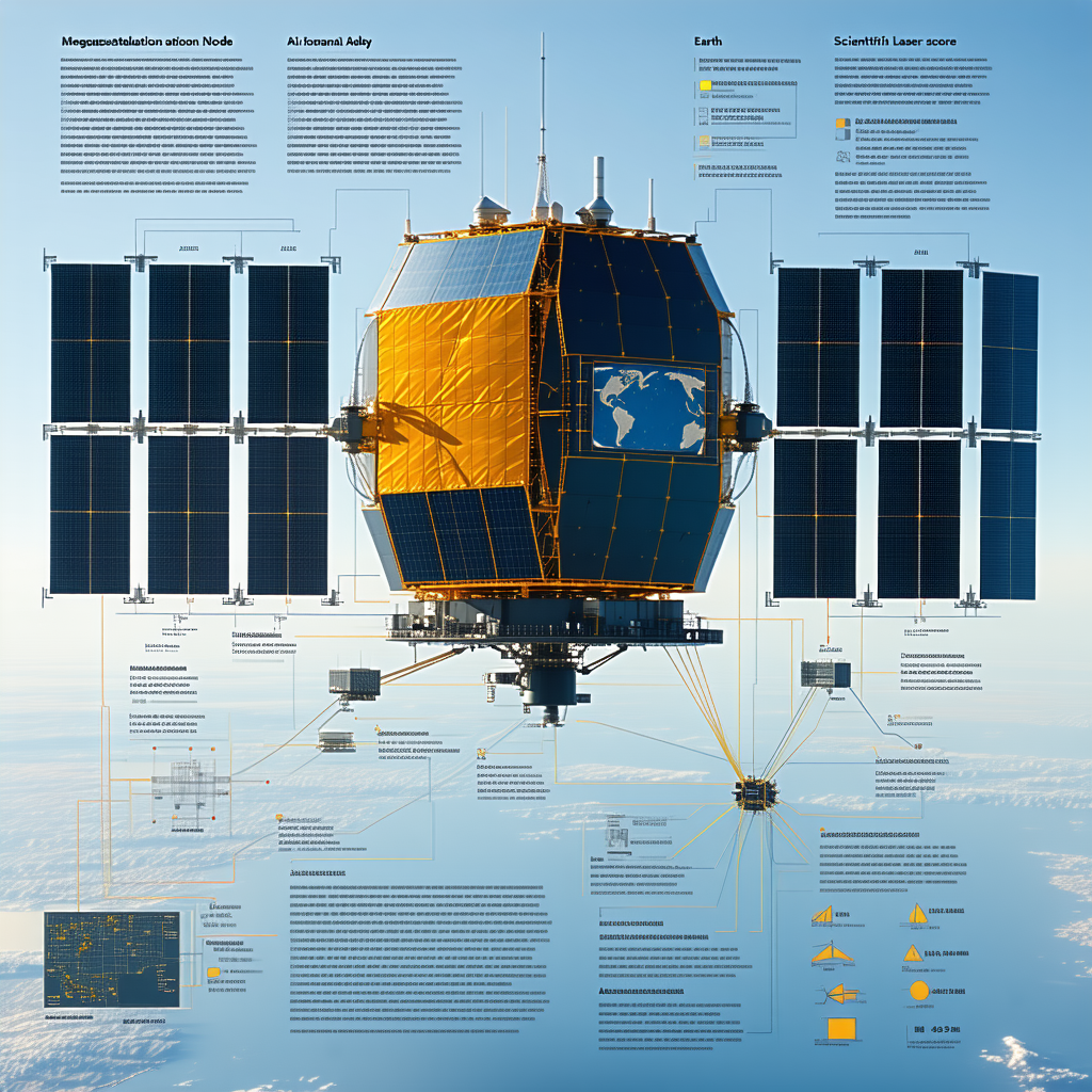 A Large, Detailed Diagram Of A Space Station Is Displayed On A Page