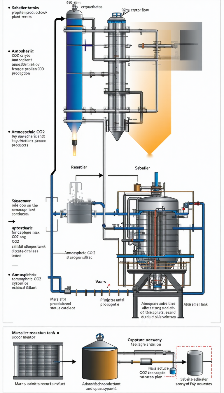 The Image Is A Diagram Of A Chemical Plant, Showing The Process Of Producing Ammonia