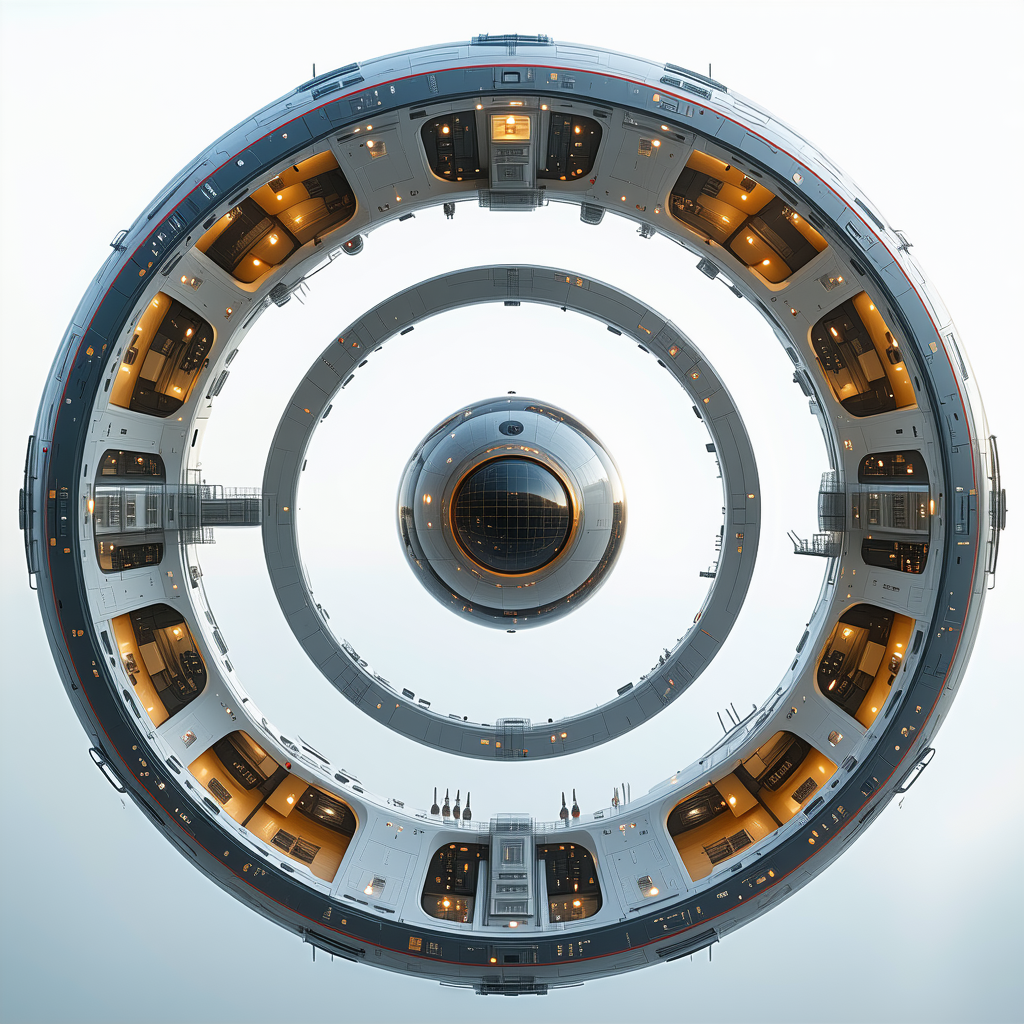 A Large, Round, White Structure With A Central Hole