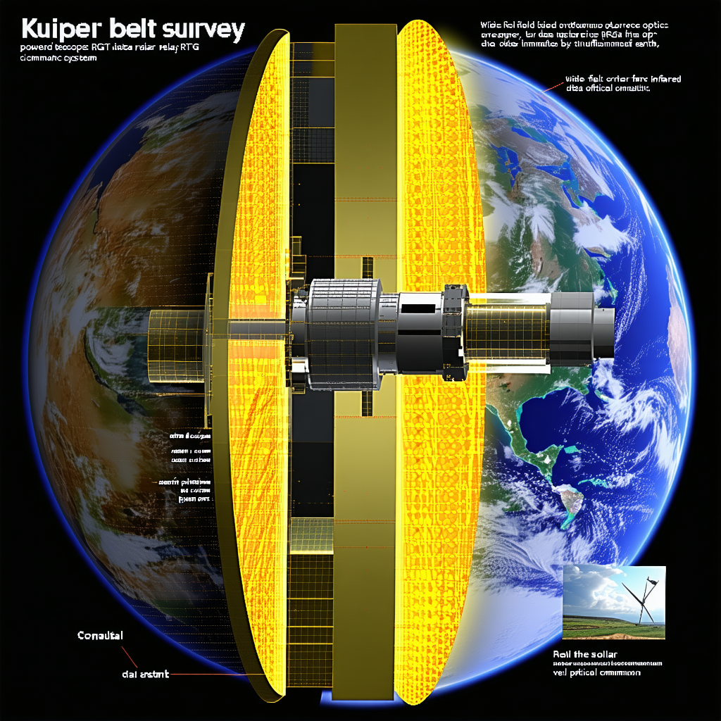 A Yellow Belt Is Shown Around The Earth, With A Description Of The Kupier Belt Survey