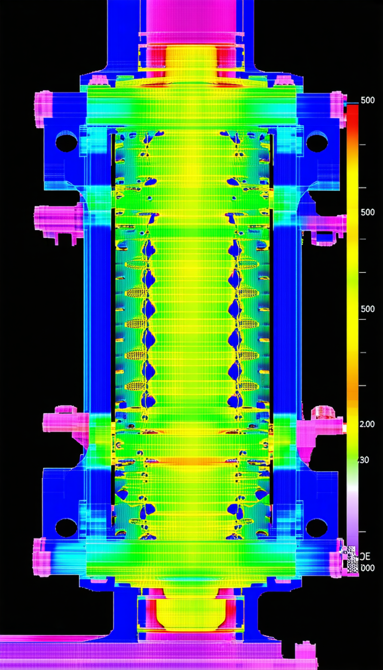 A Blue And Yellow Image Is Displayed On A Screen