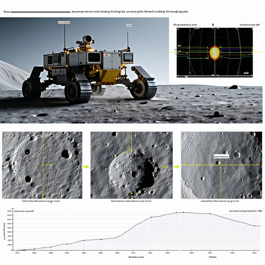 The Image Is A Series Of Graphs And Diagrams Showing The Progress Of A Rover On The Moon