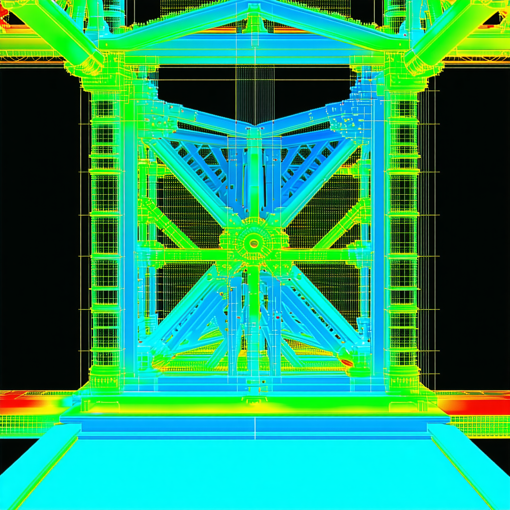 The Image Is A 3d Model Of A Bridge, Showcasing Its Structure And Design